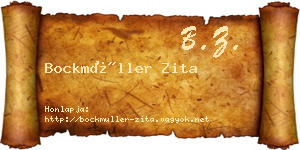 Bockmüller Zita névjegykártya